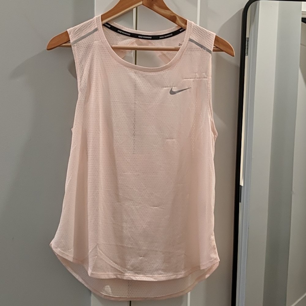 NIKE mesh open back running tank